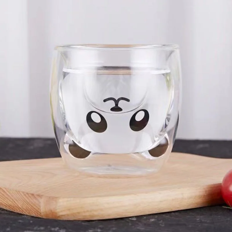 

Cat Claw/Paw Cup Double Glass Coffee Mug Cartoon Cute Cat Milk Juice Cup Home Office Cafe Tazas Best Gift for Festival