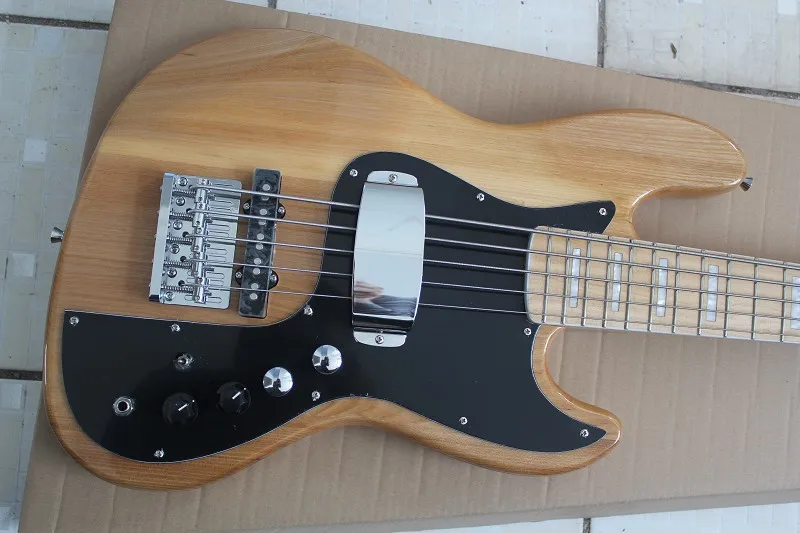 

Best Price Hot Sale New Style 5 String Natural Color Jazz Bass guitar with Active pickups 3 6