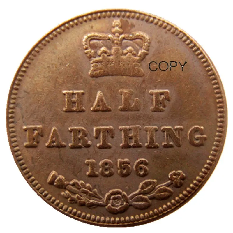 1856 Великобритании/Цейлон Виктория половина Farthing копии монет | Дом и сад