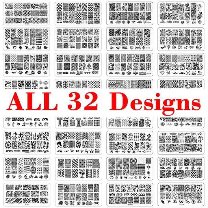 Kimcci горячая Распродажа 32 шт. пластины для стемпинга ногтей DIY изображения Пластик