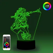 NiteApps 3D League of Legends Lux LOL ночник настольная Иллюзия украшение лампа