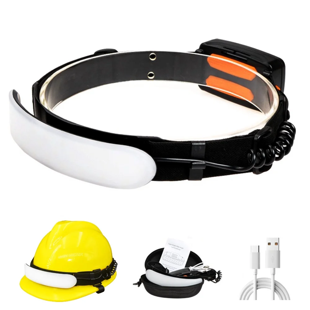 

Can Be Rotated 90° IPX6 Waterproof Outdoor Headlight USB Rechargeable Floodlight for Cycling Camping Fishing