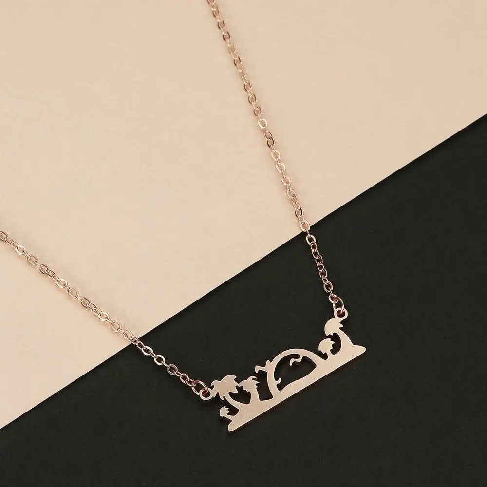 Чандлер оригами кокосовое дерево олень ожерелья Остров Кулон Чокеры для женщин 45