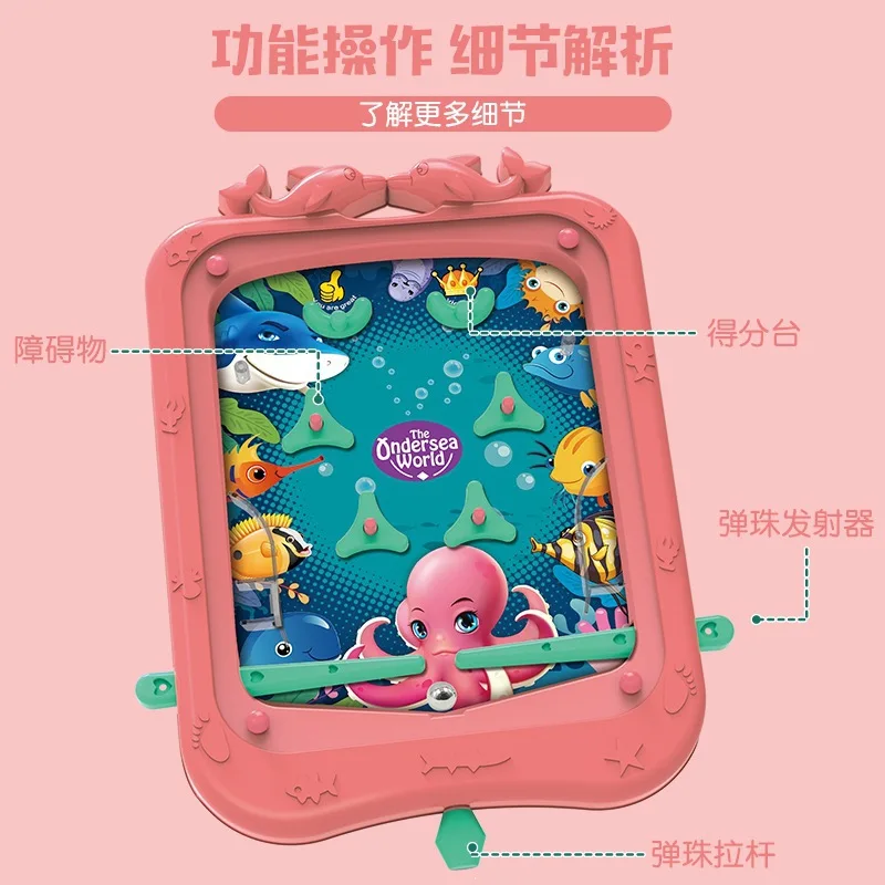 

Creative Children's Pinball Game Toys Cartoon Handheld Machine Maze Ejection Leisure Toy Parent-child Interactive Game Toy Gift