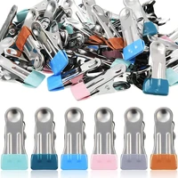 60 pcs colored clothespins metal stainless steel clips utility clothes sock pins beach towel clips for clothesline