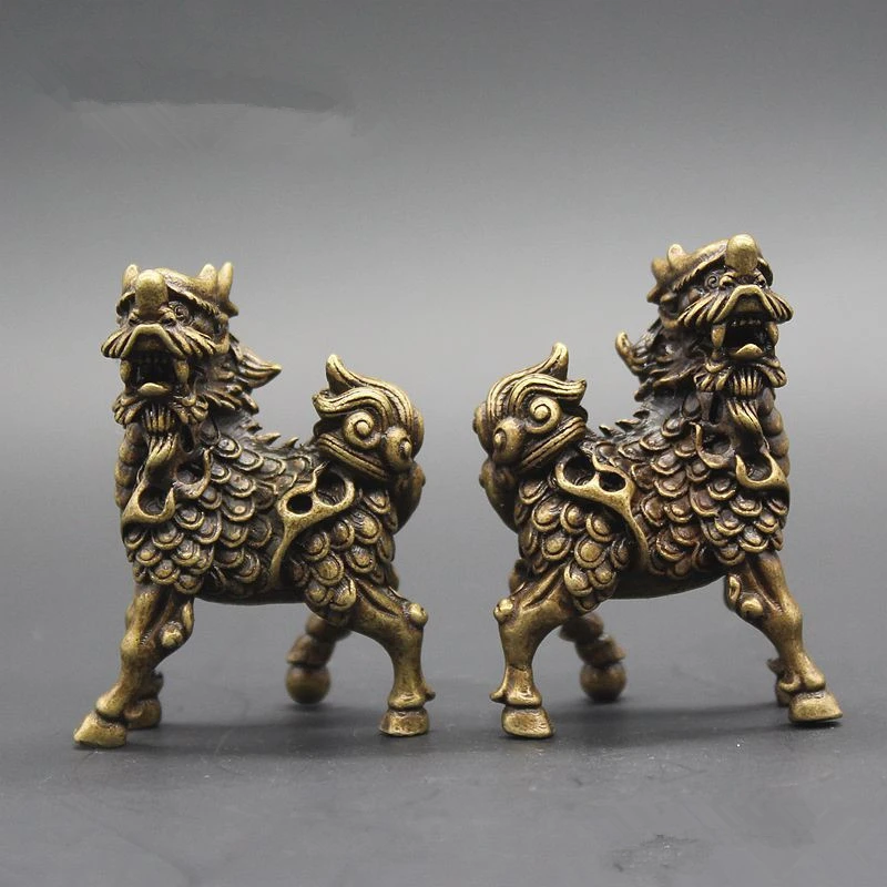 Бронза qilin античный дисплей ремесло|Статуи и скульптуры| |