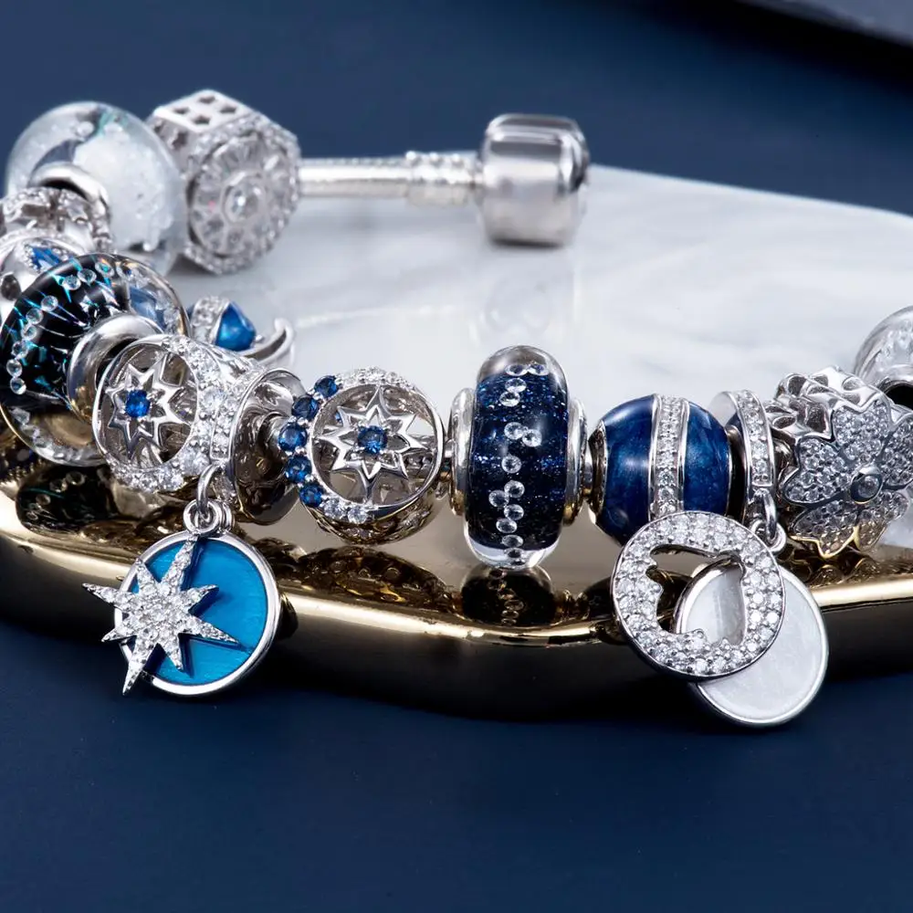 Броши с красной эмалью в виде ленты серебряные бусины 925 пробы Подвески fit