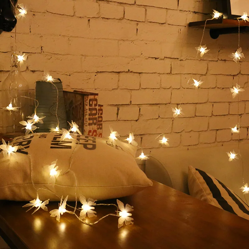 Гирлянда с батарейкой-бабочкой уличная Светодиодная лампа разных цветов