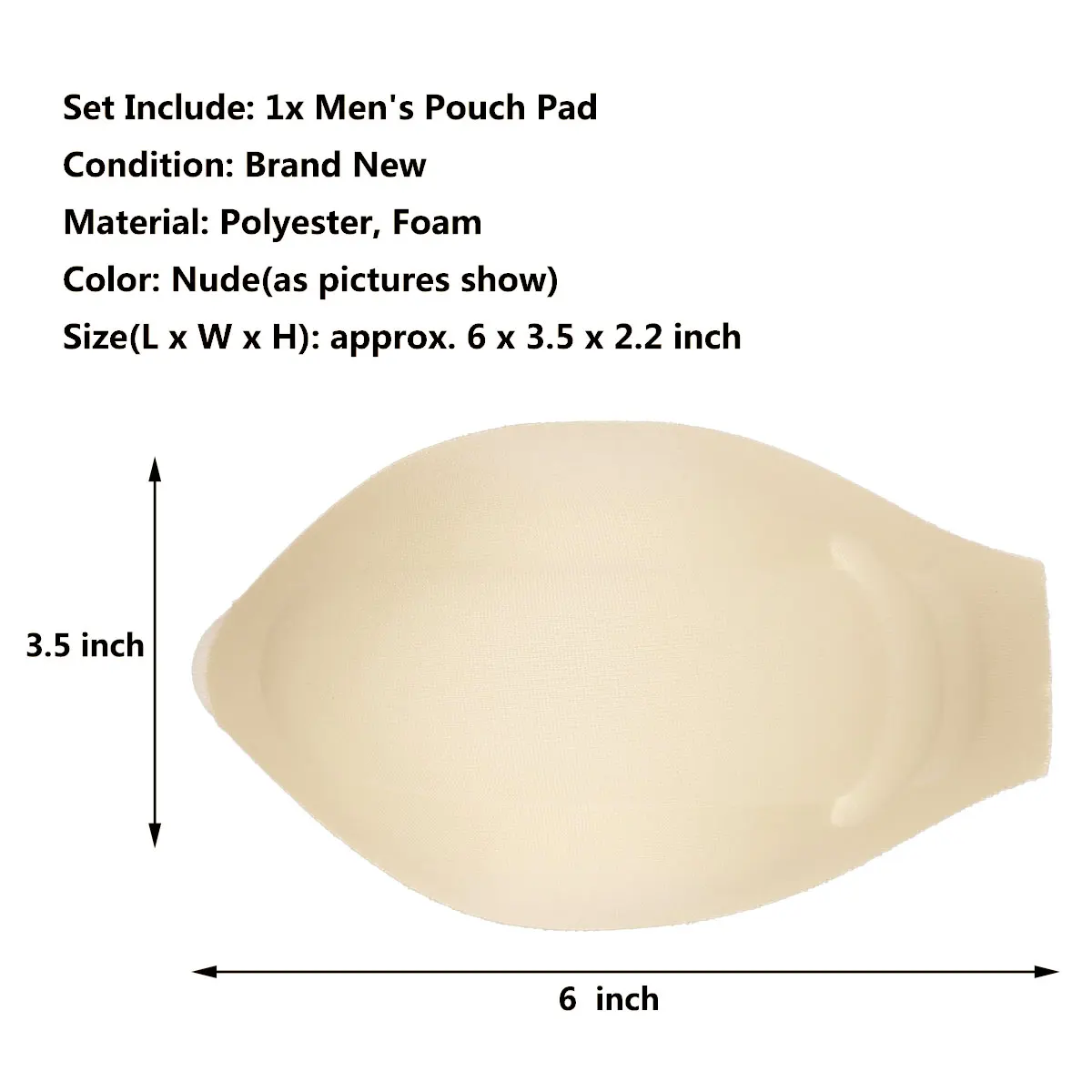 Прокладка для мужского нижнего белья увеличивающая внутреннюю часть чашки