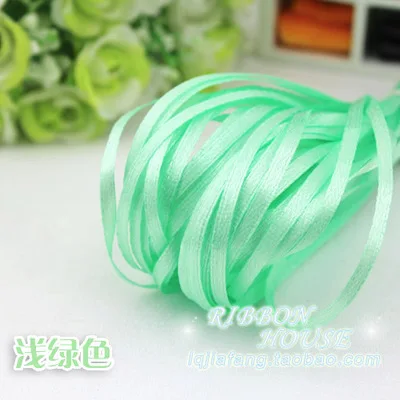10 Light Green 30 видов цветов(20 м/лот) 1/"(3 мм) одинарная Свадебная атласная лента украшение подарок рождественские аксессуары DIY ленты - Цвет: 10 Light Green