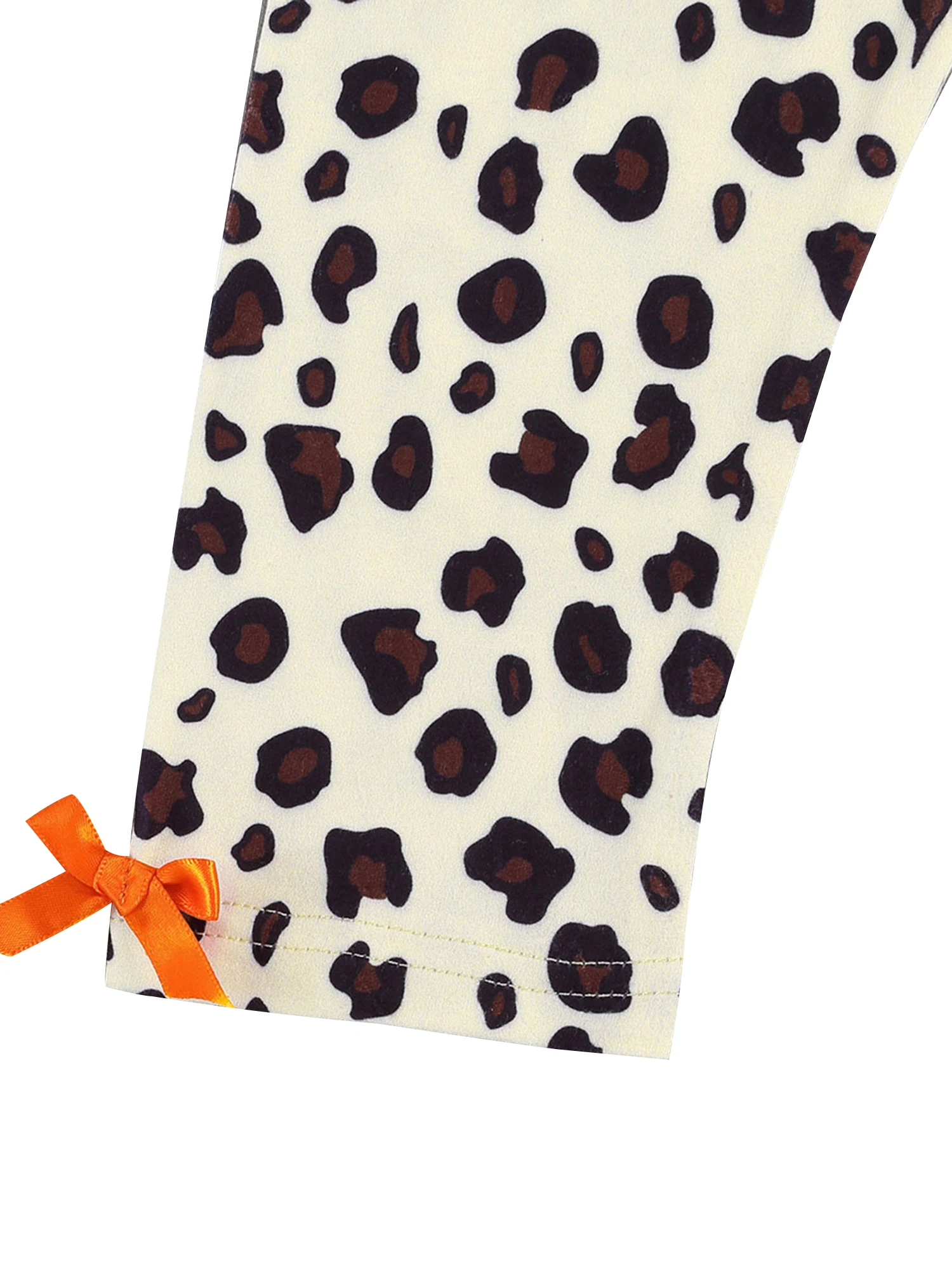 

Spring Fall Baby Girls Thanksgiving Clothes Set Long Sleeve O-neck Tops with Mesh Hem + Leopard Long Pants
