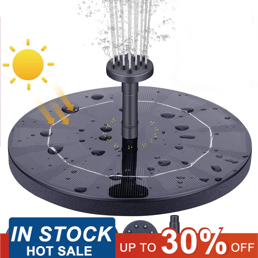 Садовый фонтан на солнечной батарее 16 см бассейн пруд птица ванночка патио