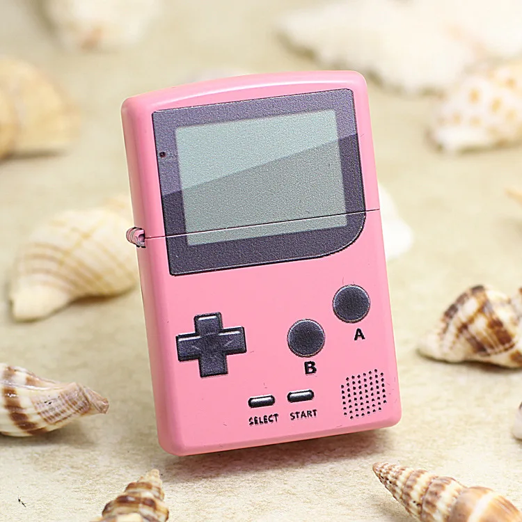 Оригинальная зажигалка Zippo медная ветрозащитная Зажигалка для Nintendo Game Boy розовая