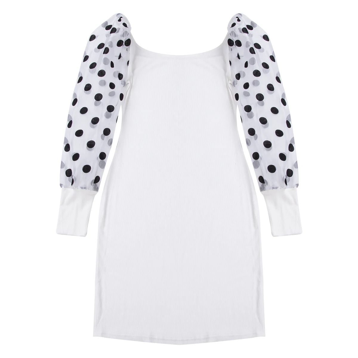 2020 New Arrival Sexy Ladies Women Tulle Frill Mesh Puff Short Sleeve Shirt Dress Tunic Mini Top | Женская одежда
