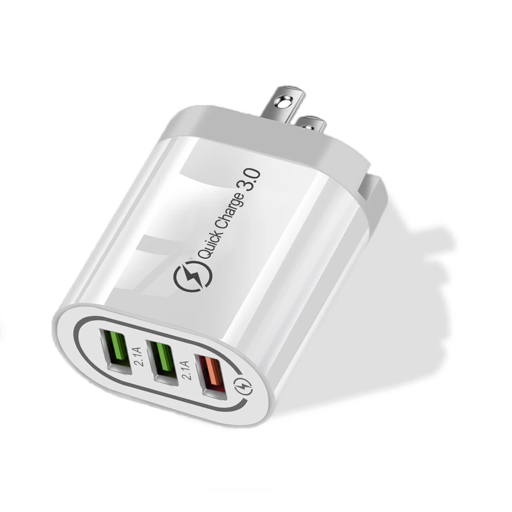 Quick Charge 3,0 USB зарядное устройство для huawei mate 30 Быстрая Зарядка адаптер для iPhone11 samsung S9 Xiaomi QC2.0 зарядное устройство для мобильного телефона - Тип штекера: White US