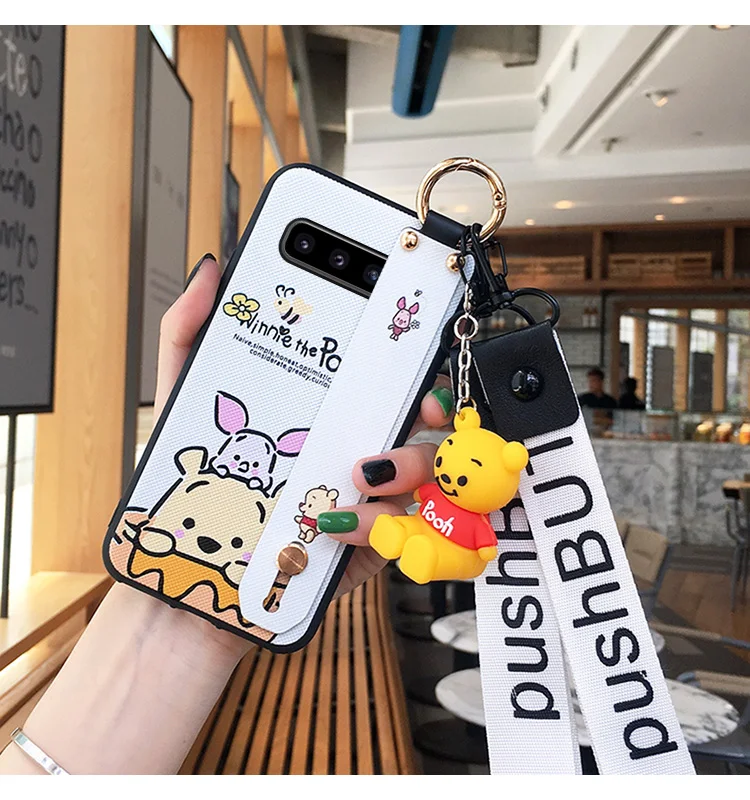 As shown in Чехол SAM S10 с мультяшным ремешком на запястье авокадо для телефона samsung Galaxy S10 plus S9 S9P S8 Note 8/9 милый чехол-держатель+ игрушка+ ремешок - Цвет: As shown in