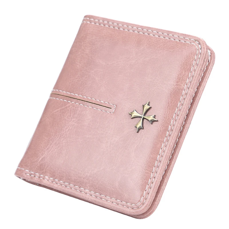 

2021 Luxury Fashion Small Women Leather Wallet With Coin Pocket Slim Purse Ladies Credit Card Holder For Female MIni Money Bag