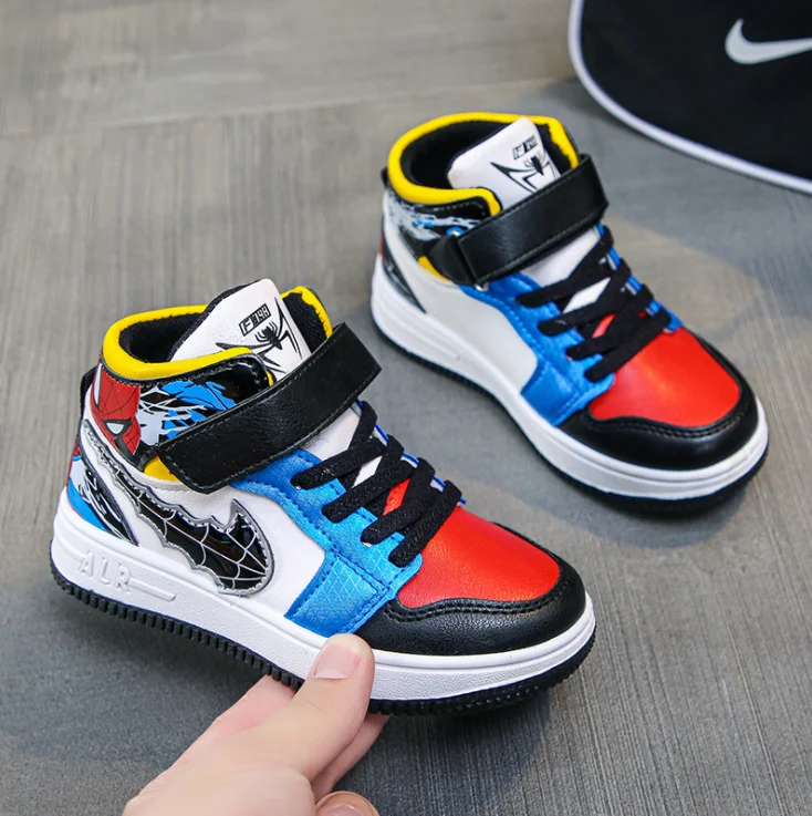 Кроссовки Детские кожаные Нескользящие повседневная обувь для мальчиков и