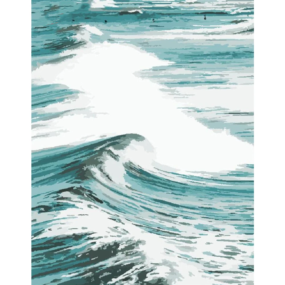 Yujohom DIY алмазная живопись морской пейзаж водная волна Вышивка крестиком Алмазная