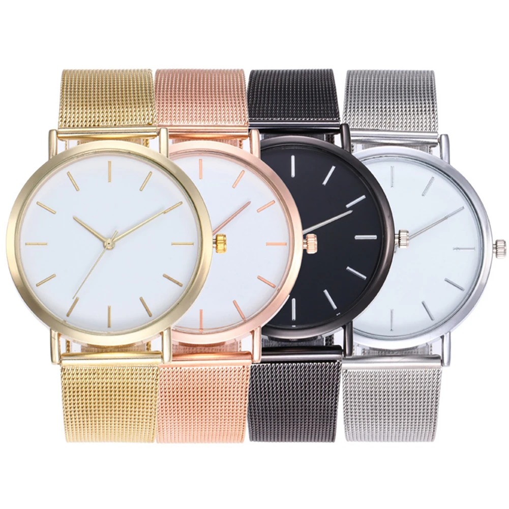 

Women Stainless Steel Strap Clock Wrist Wrist Watch Ladies Mesh Watch Quartz Casual