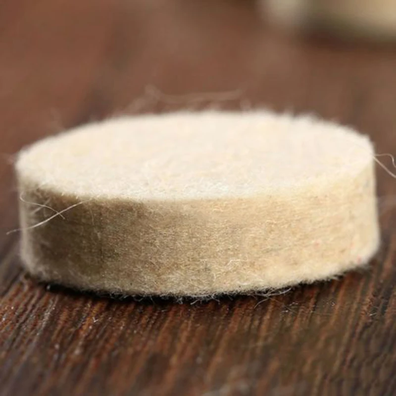 

50xPolishing Buffing Grinding Wheel Wool Felt Polisher Disc 25MM Thickness +2Rod