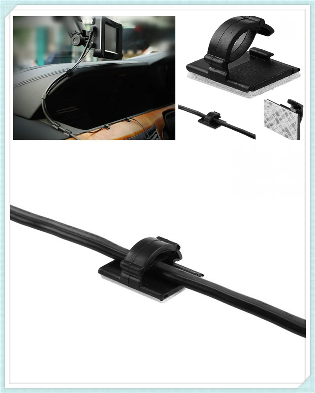 30 шт. Автомобильная вспомогательная паста клип сумка для хранения провода