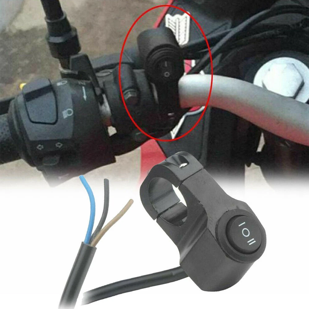 

22cm 7/8in Aluminum Alloy Motorcycle Handlebar Headlight Switch Three-position Waterproof Switch 12V Fog Spotlight Retro Switch