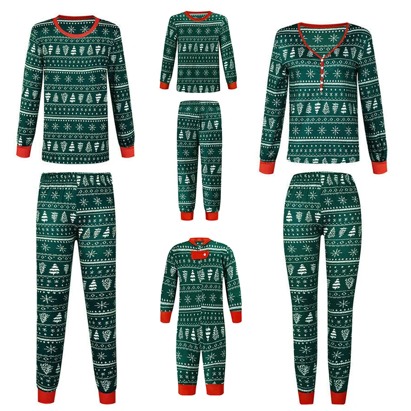 

Christmas Pajamas Family Matching Set Mother Father Kids Clothes Family Look Outfit Baby Girl Rompers Sleepwear Pyjamas