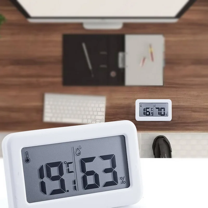 1 шт. термометр гигрометр ультра-тонкий многофункциональный автоматический