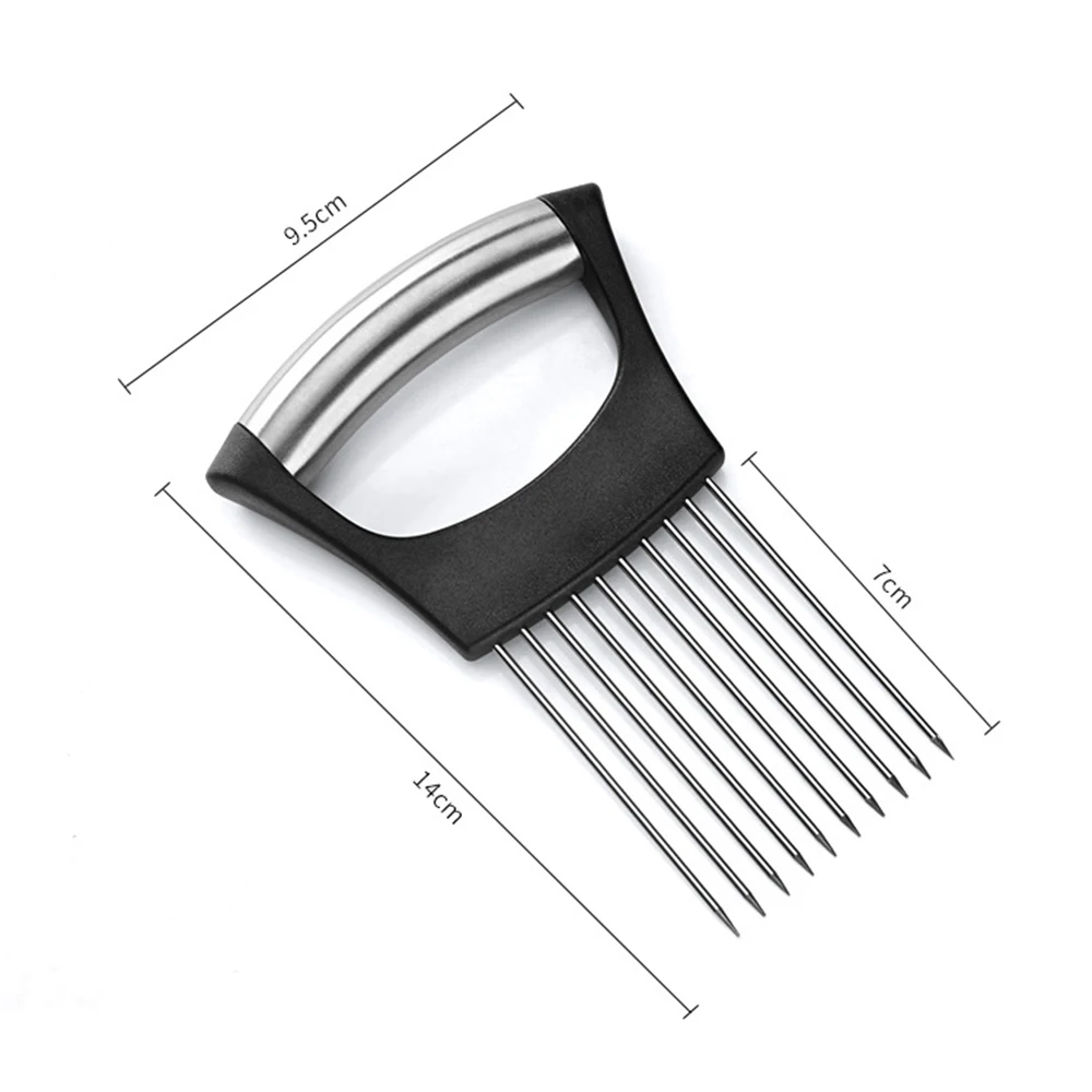 

Upgarde Tomato Meat Onion Holder Slicer Kitchen Gadgets Stainless Steel Vegetable Holder Cutting Peeler Kitchen Assistant