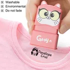 Штамп на заказ для маленьких мальчиков и девочек, игрушки сделай сам для детей, наклейка с именем на заказ, печать для школьной одежды, раздел Защита от выцветания 01