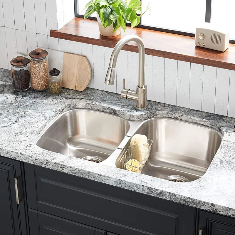 

Kitchen Sponge Holder, Sink Basket Sink Caddy Brush Dishwashing Liquid Drainer Rack Sink Organizer Accessories