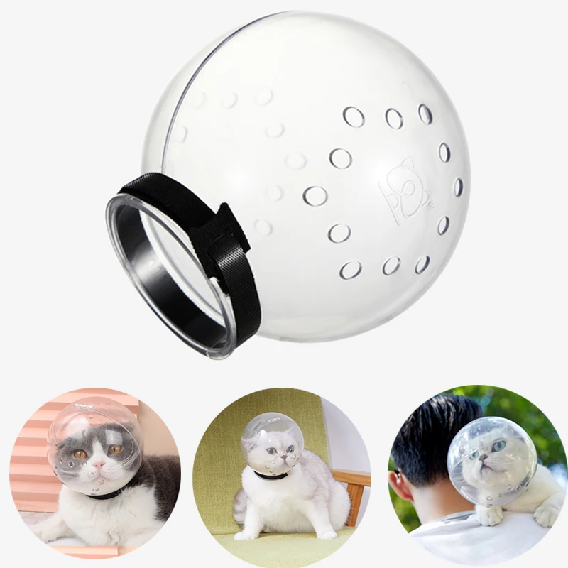 

Pet Grooming Mask Breathable Cat Anti-Bite Mask Anti-Licking Protect Space Cover Pet Muzzle For Recovery Injection Cat Supplies
