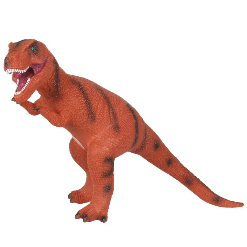 Оранжевый Huang Cheng Toys 18 дюймов тираннозавр модель динозавра фигурка животного ПВХ набитая хлопком мягкая на ощупь с реалистичной кожей текстура - Цвет: Оранжевый
