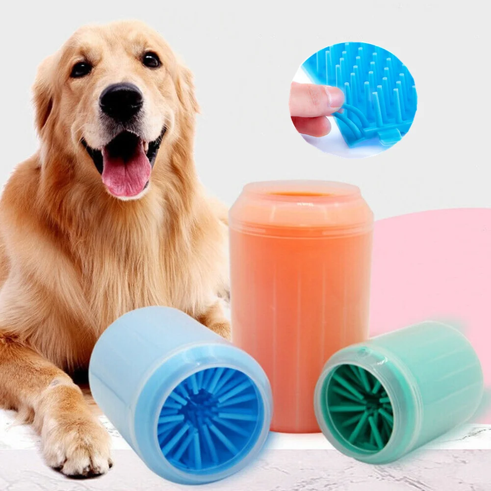 

Portable Dog Paw Cleaner Soft Silicone Pet Foot Feet Washer Pet Dog Cleaning Brush Cup Quickly Cleaning Wash Tool S M L NEW