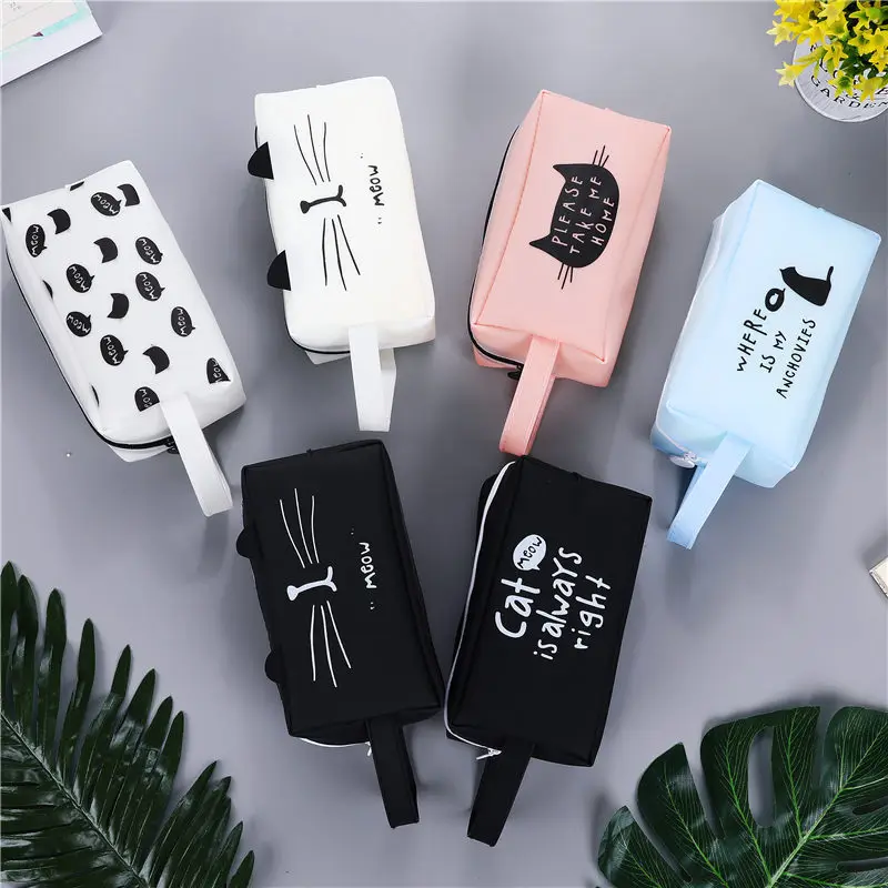 Милый мультяшный чехол для карандашей вместительный школьный футляр ручек милый