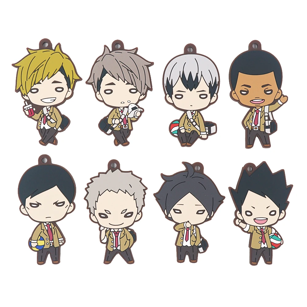 Haikyuu! Резиновый брелок для школьной формы в стиле аниме Shinsuke Kita Aro Suna miya atsumu |
