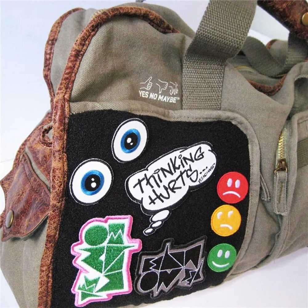 

Warning Don't Move My Schoolbag Embroidered Velcro Patches Seal Tactical Bag Hat Personalized Logo Emblem Backpack Stickers