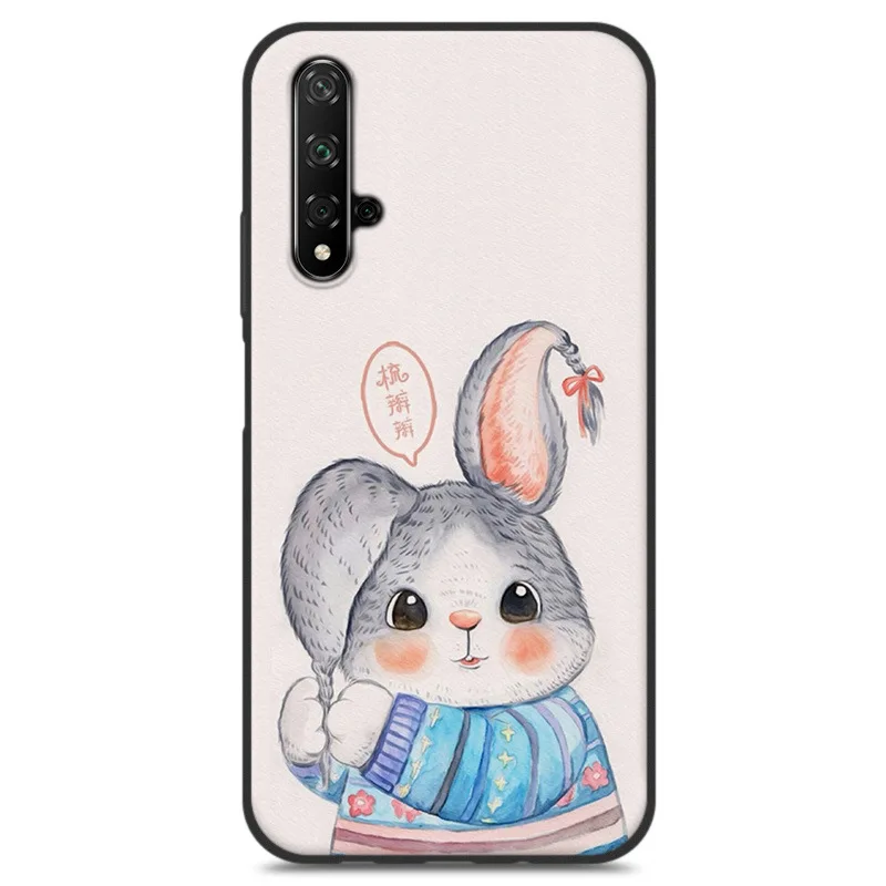 Для huawei Nova 5T чехол 3D рельефная живопись ТПУ Мягкая задняя крышка чехол мультфильм силиконовая защитная оболочка для huawei Nova 5T# KO - Цвет: Армейский зеленый