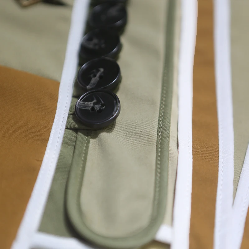 Женская модная куртка Подиумные топы пальто ветровка в стиле пэчворк хлопковая