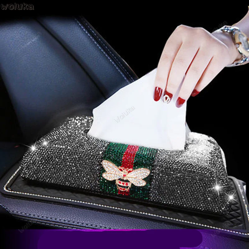 Автомобильные принадлежности автомобильная коробка для салфеток с алмазным