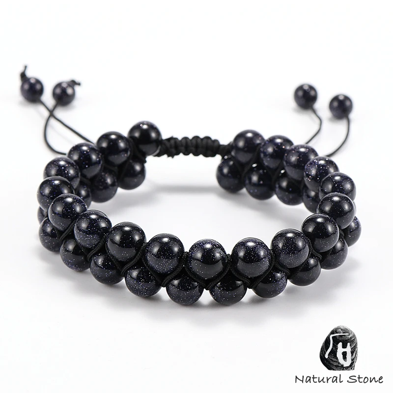 Женский и мужской браслет из Тигрового Глаза натурального камня лава рок лазурит