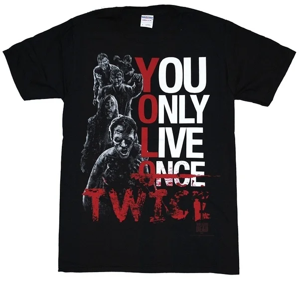 

The Walking Dead Men's YOLO Twice - Short Sleeve Print T-shirt