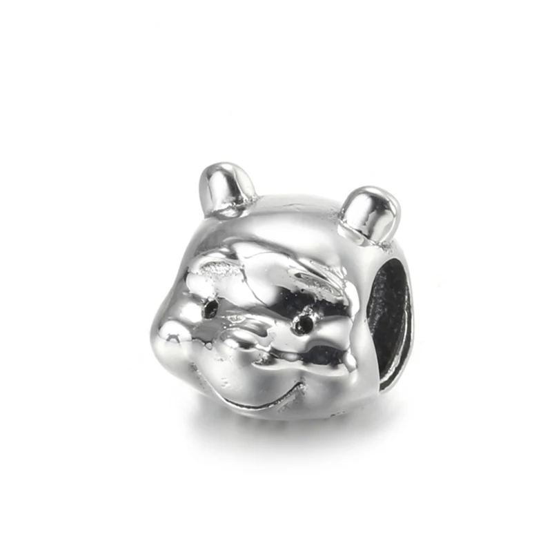 

925 Sterling Silver Animal Cute Smiling Little Elk Pendant Charm Bracelet Fashion Jewelry DIY Making For Original Pandora