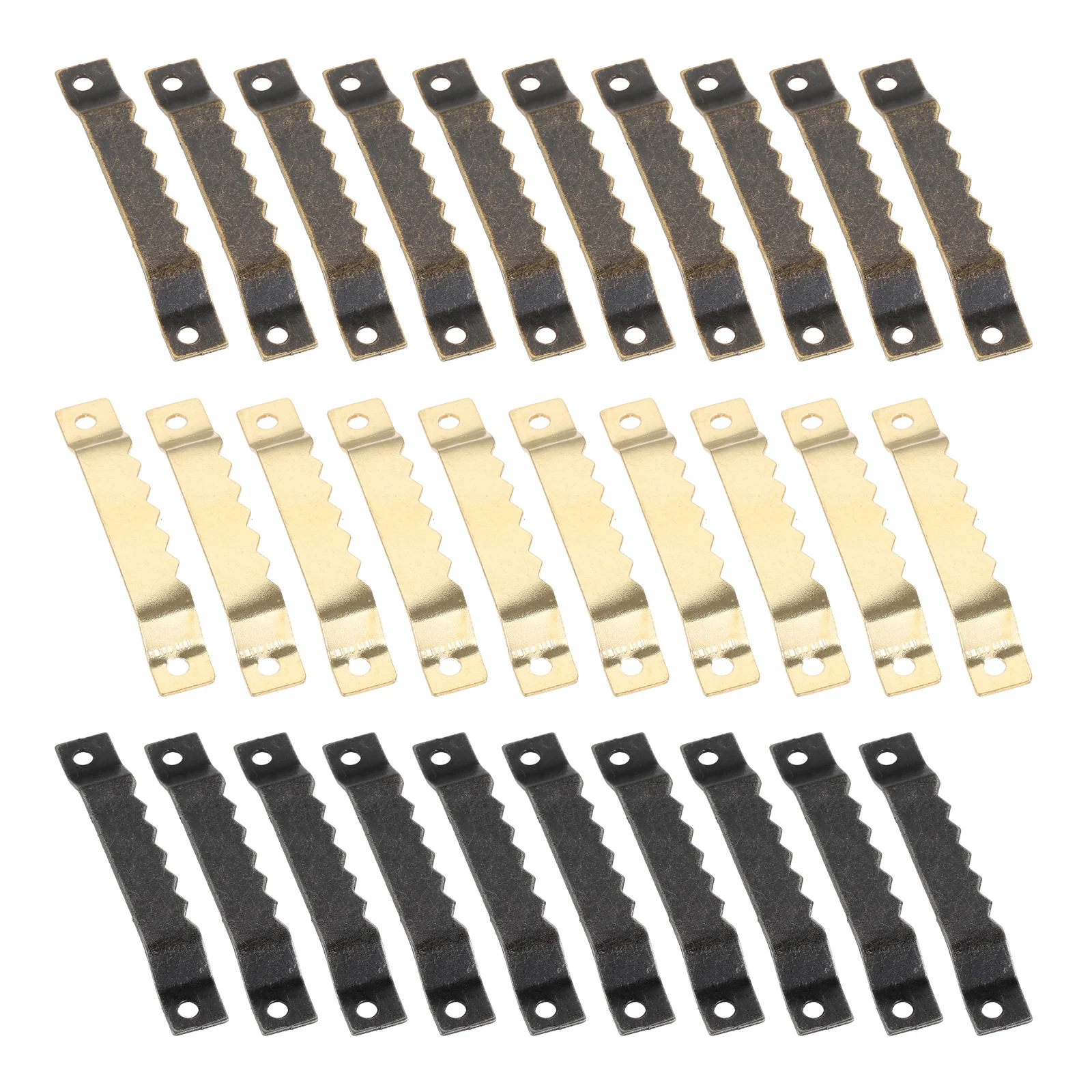 

10Pcs Wall Picture Hanger Oil Painting Mirror Saw Tooth Hooks Small Sawtooth Picture Frame Hanger Steel Picture Hanging w/Screws