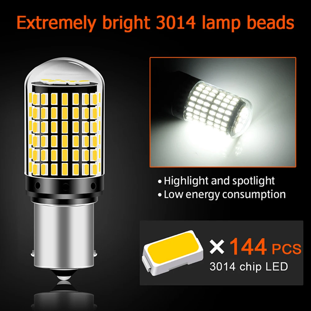 Чипсет OKEEN 1156 BA15S P21W BAU15S PY21W 3014 144SMD передняя и задняя лампы поворота CAN-шина без