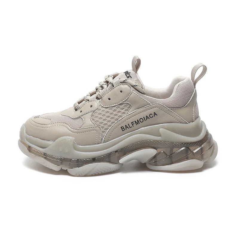 

Fashion Lace-Up Sneakers Woman Black Chunky Casual Shoes Platform Designers Female Mesh Women Vulcanized Shoes 2020 Trainers