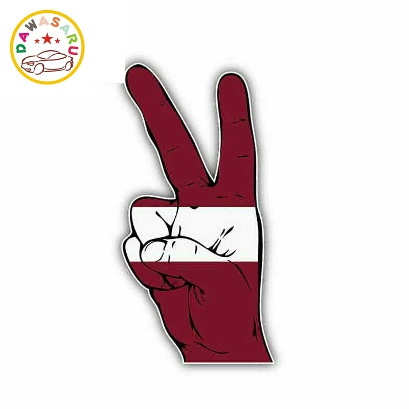 Латвийский флаг изысканный ПВХ украшение автомобиля аксессуары наклейки