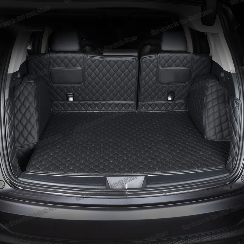 

Lsrtw2017 Durable Fiber Leather Car Trunk mat cargo liner for Acura RDX 2019 2020 2021 black coffee brown