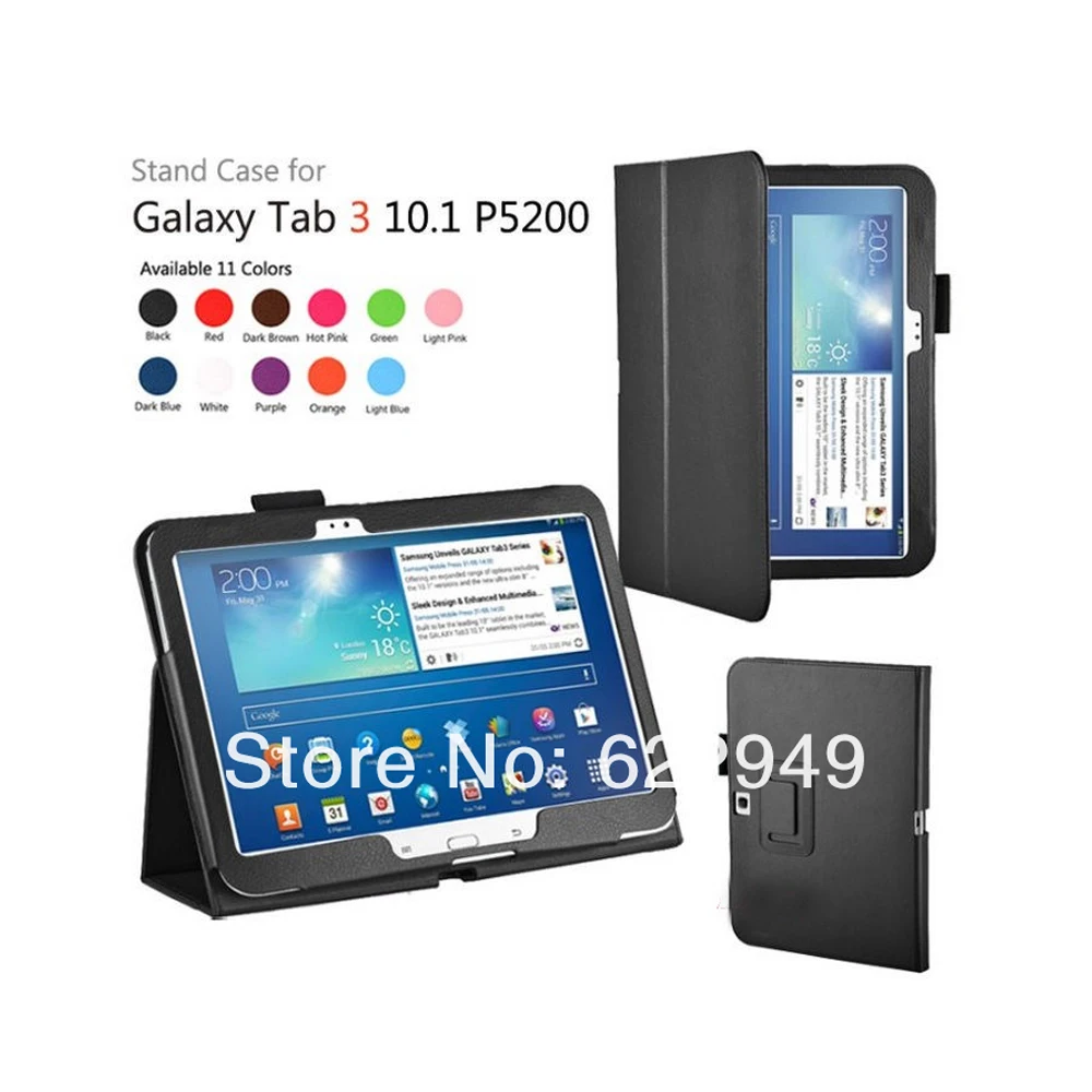 Роскошный кожаный чехол-книжка с подставкой + 2x прозрачная защитная пленка для